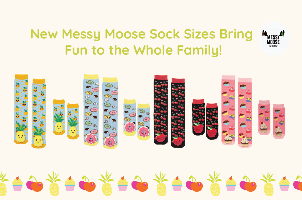 New Messy Moose Sock Sizes Bring Fun to the Whole Family!
